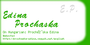 edina prochaska business card